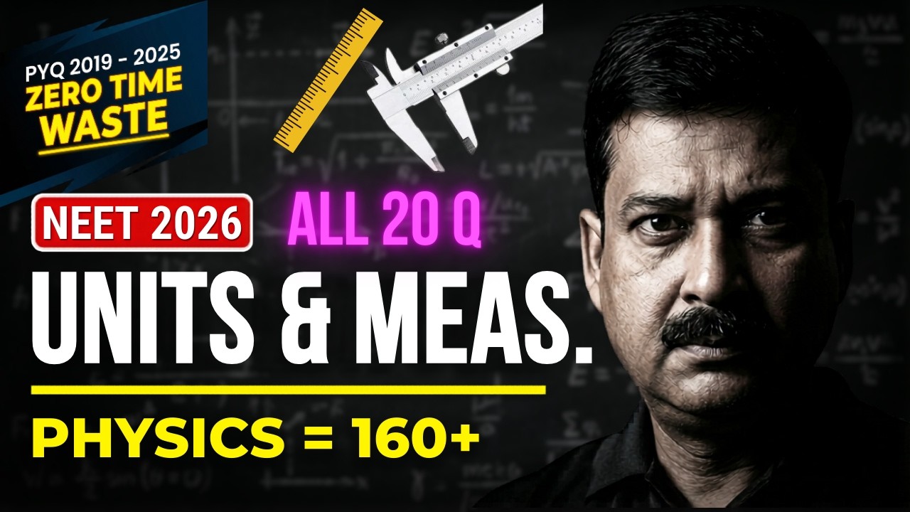 📏 Target 160+ | Units & Measurements All 20 NTA PYQs (2019-25) 🔥 Zero Time Waste | NEET 2026 Physics