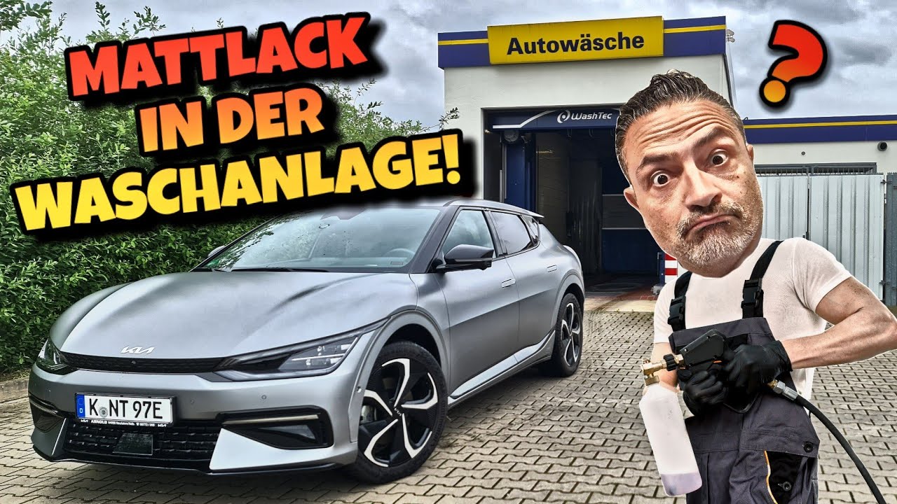Mit Mattlack in die Waschanlage! Kia EV6 Waschtest & Tipps für die Wäsche.
