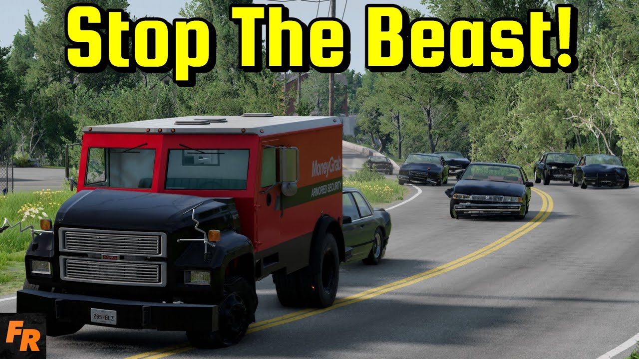 Stop The Beast - Armored Car Heist - BeamNG Drive