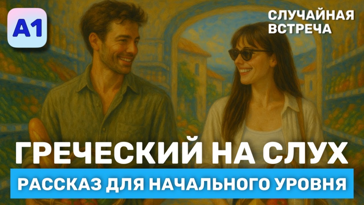 Греческий на Слух. Рассказ начального Уровня (А1)🎧. Случайная встреча