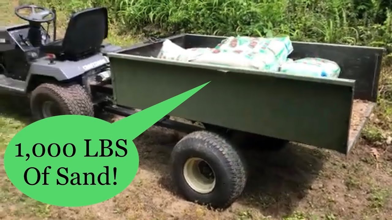 Lawn Tractor Towing 1,000LBS Of Beach Sand
