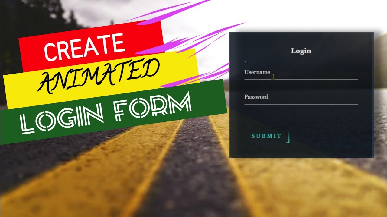 How to make Animated Login Form using HTML and CSS