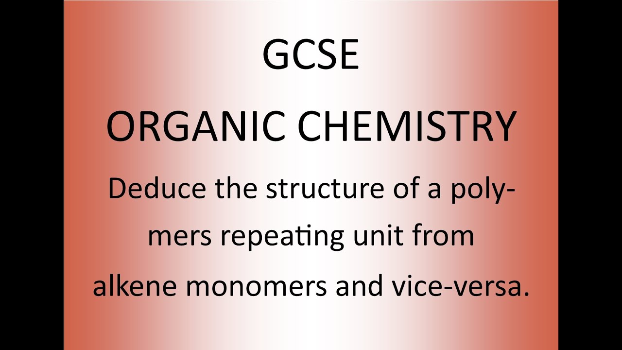 AS and GCSE working out repeating units in polymers from monomers and vice-versa