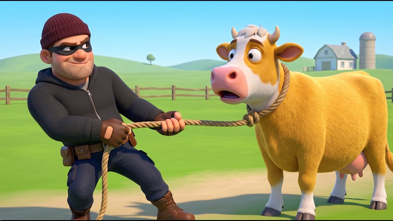 Sneaky Thief Steals the Cow at Old MacDonald's Farm!😱 | Police Rescue Story 🐄👮