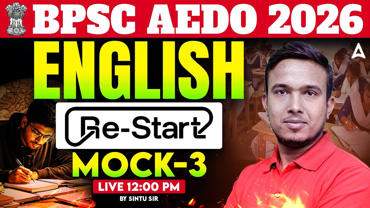 BPSC AEDO English Class | BPSC AEDO 2026 | English Mock 3 Class by Sintu Sir