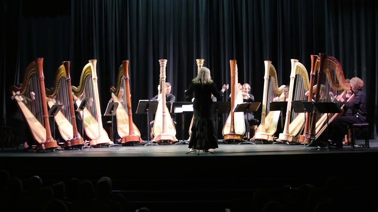 Beautiful performance of Jasmine Flower by the American Youth Harp Ensemble