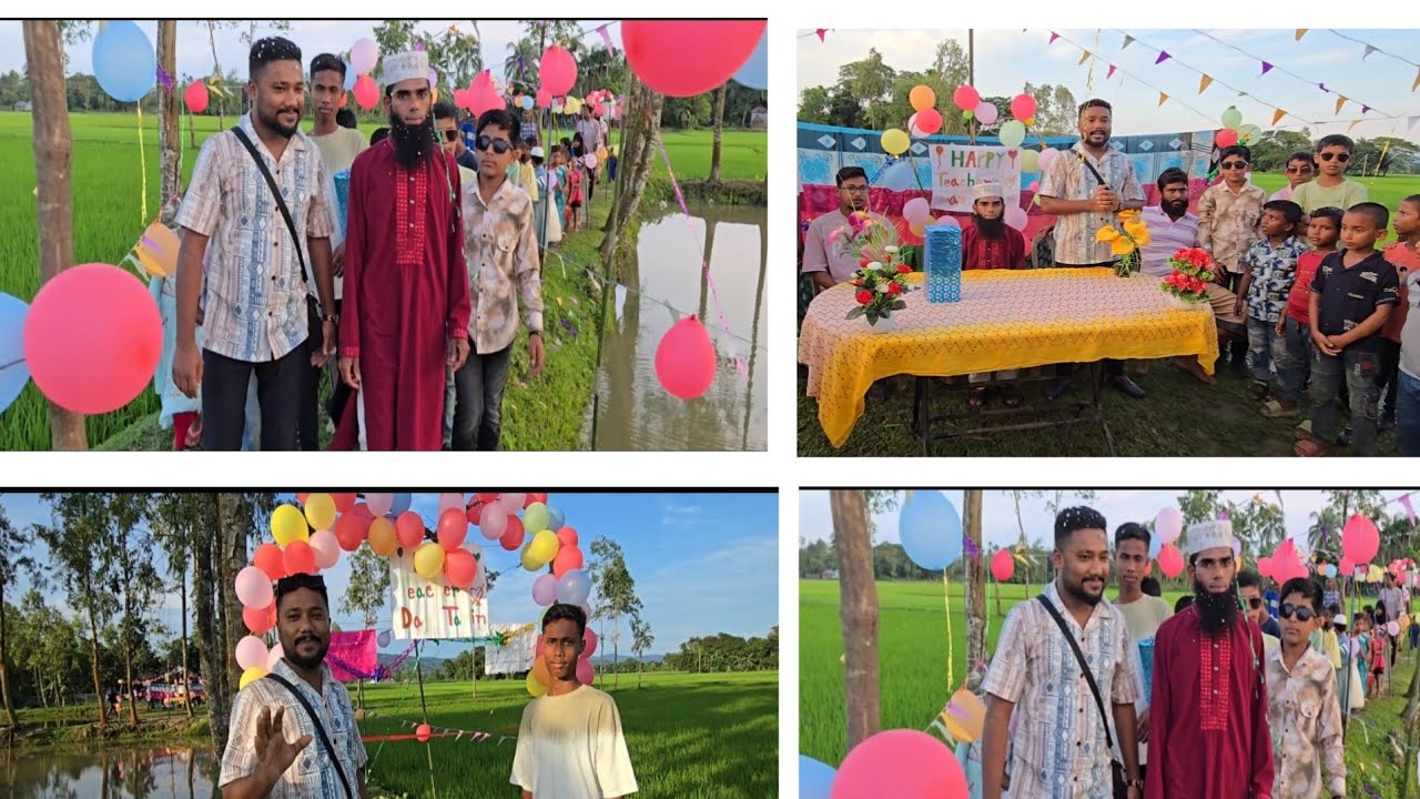 একজন শিক্ষক ১০ বছর ধরে খোলা আকাশের নিচে 60 থেকে 70 জন শিক্ষার্থী নিয়ে পড়ানো  শুরু করেছে 