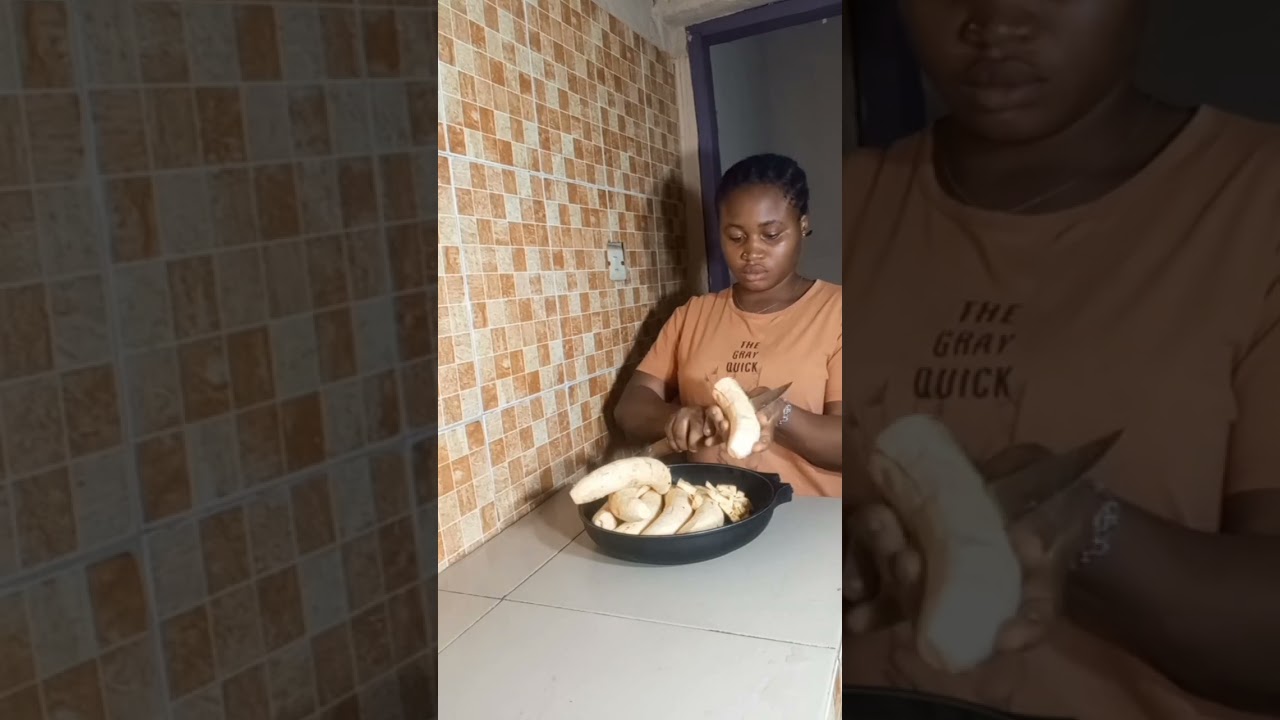 A day in my life as a wife|living in Nigeria|Cooking porridge plantain With ugba.