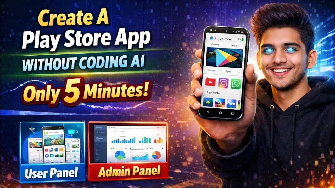 Create Play Store App Without Coding Using AI 🤖 | Publish App in 5 Minutes (2026) 