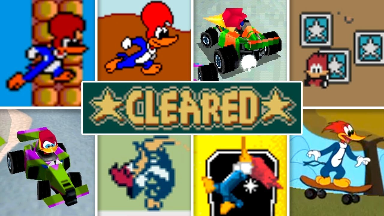 Evolution Of Woody Woodpecker Games Victory Animations & Stage Clear