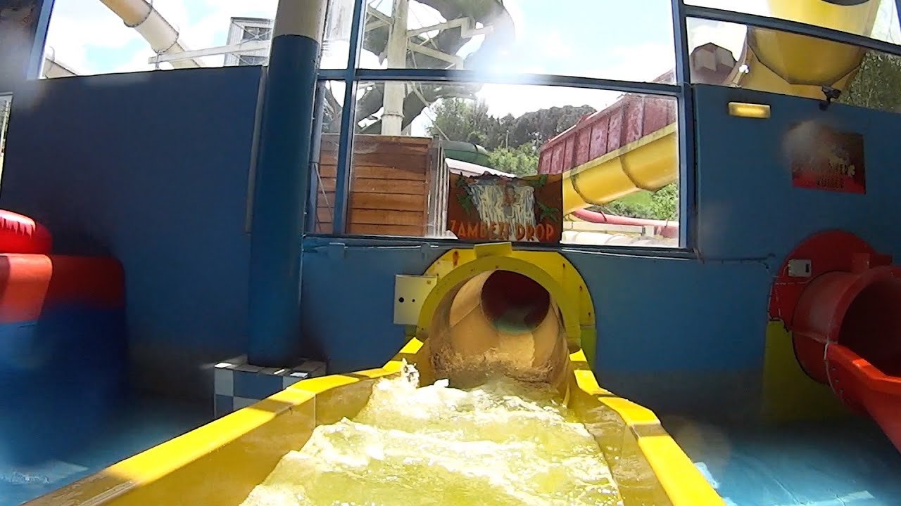 Yellow Drop Water Slide at Splashdown Poole