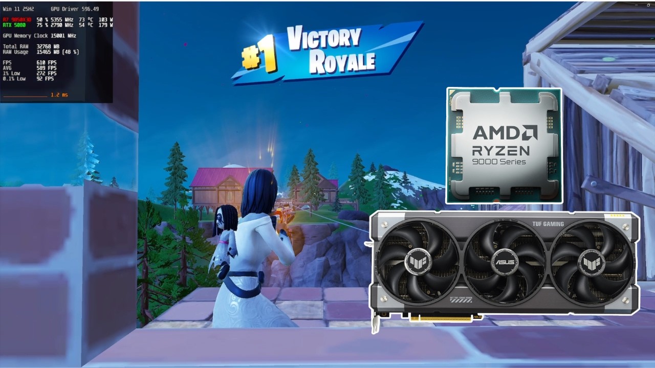 RYZEN 7 9850X3D + RTX 5080| Fortnite CH7 S2 | Ranked BR | 1440p New Performance Mode Update
