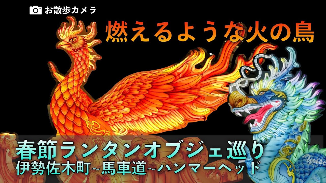 🐦‍🔥見事なランタンオブジェを巡る🐲（その２）　🐎馬と貴婦人、🐉青龍、🐦‍🔥火の鳥