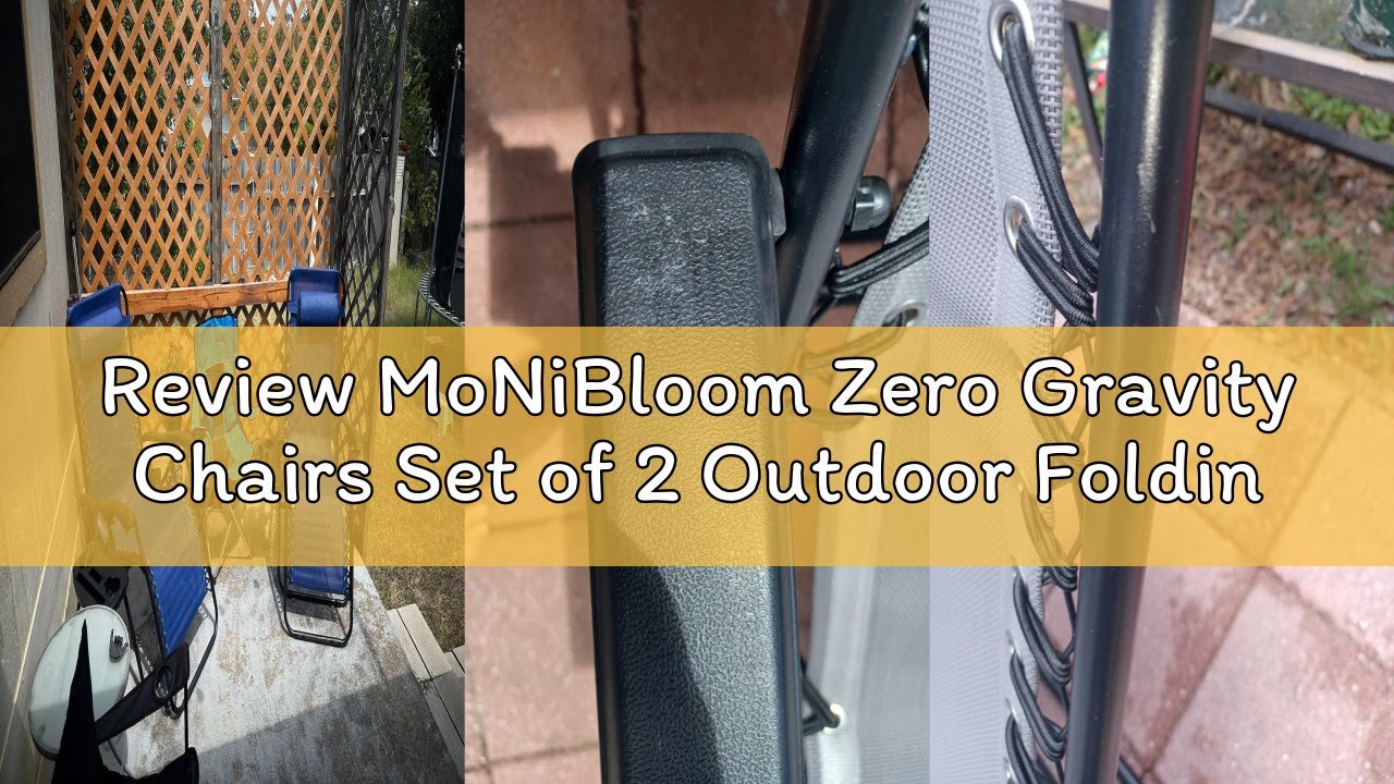 Review MoNiBloom Zero Gravity Chairs Set of 2 Outdoor Folding Patio Lounge Chairs for Outside Reclin