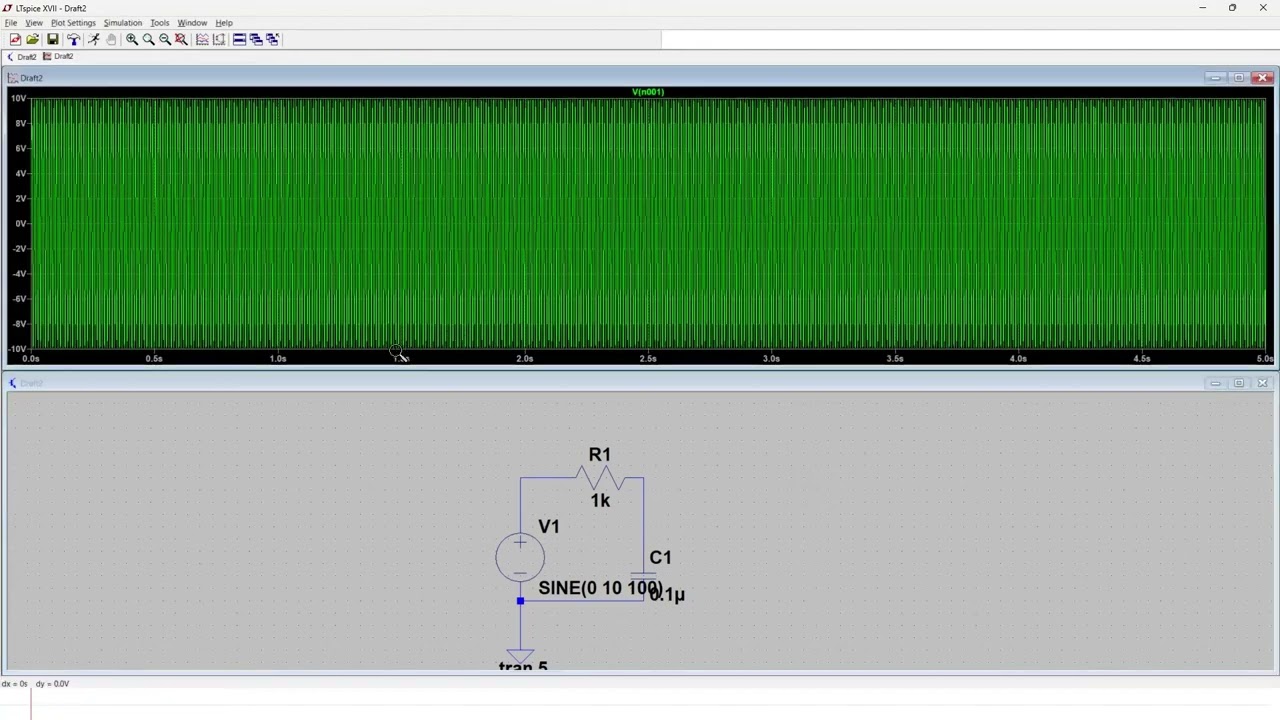 Low pass filter by using LTspice