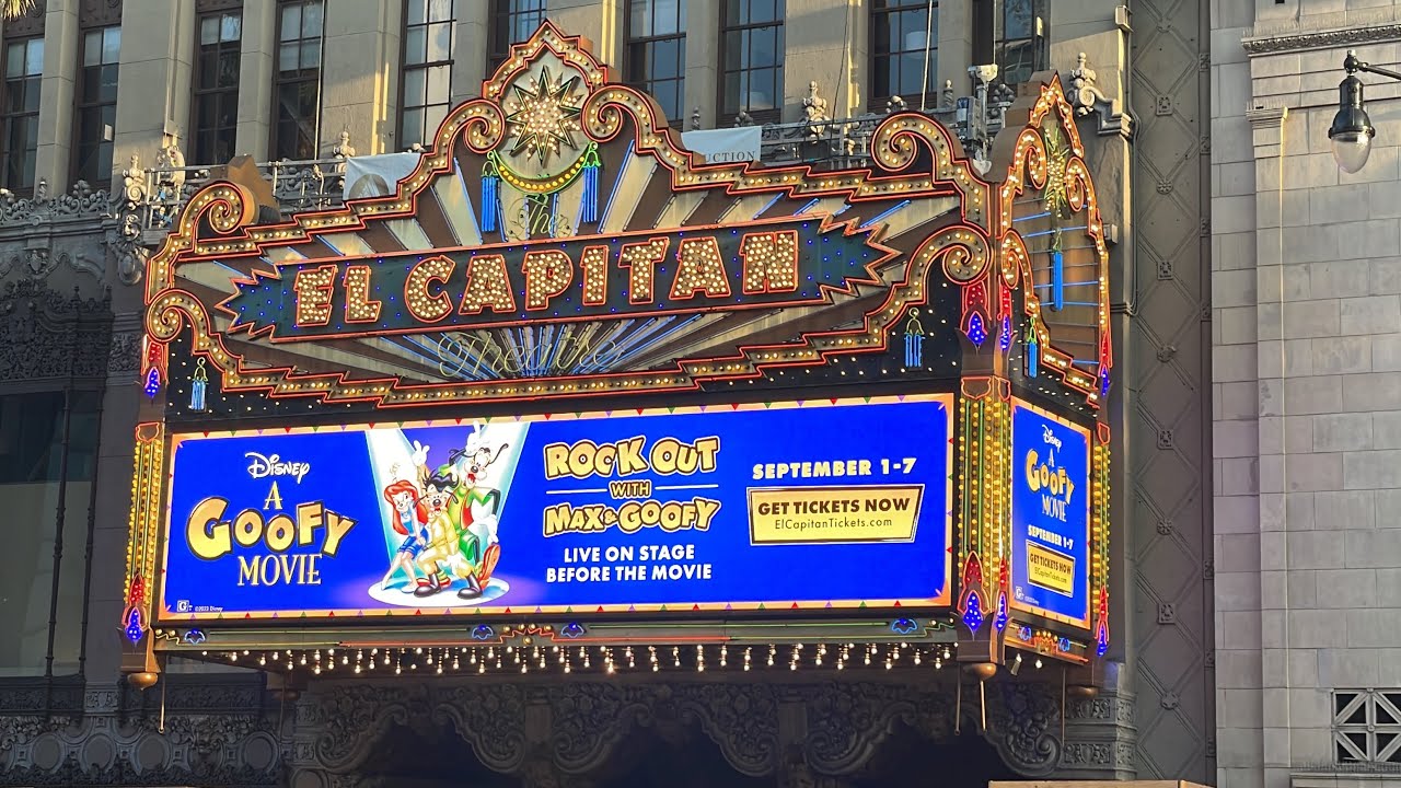 We went to A Goofy Movie at Disney El Capitan Theatre in Hollywood! Max and Goofy live on stage!!🎉