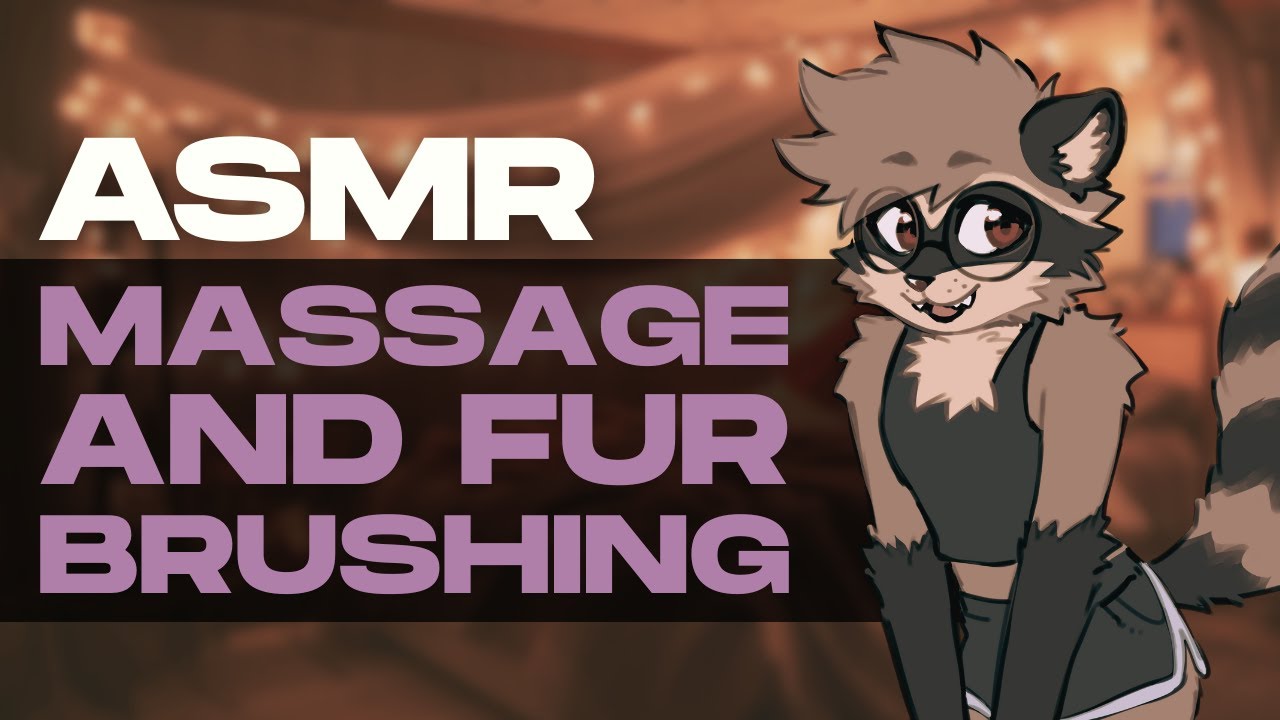 [Furry ASMR] Raccoon Brushes Your Fur and Gives You a Head Massage | Cozy Blanket, Rain Ambience...