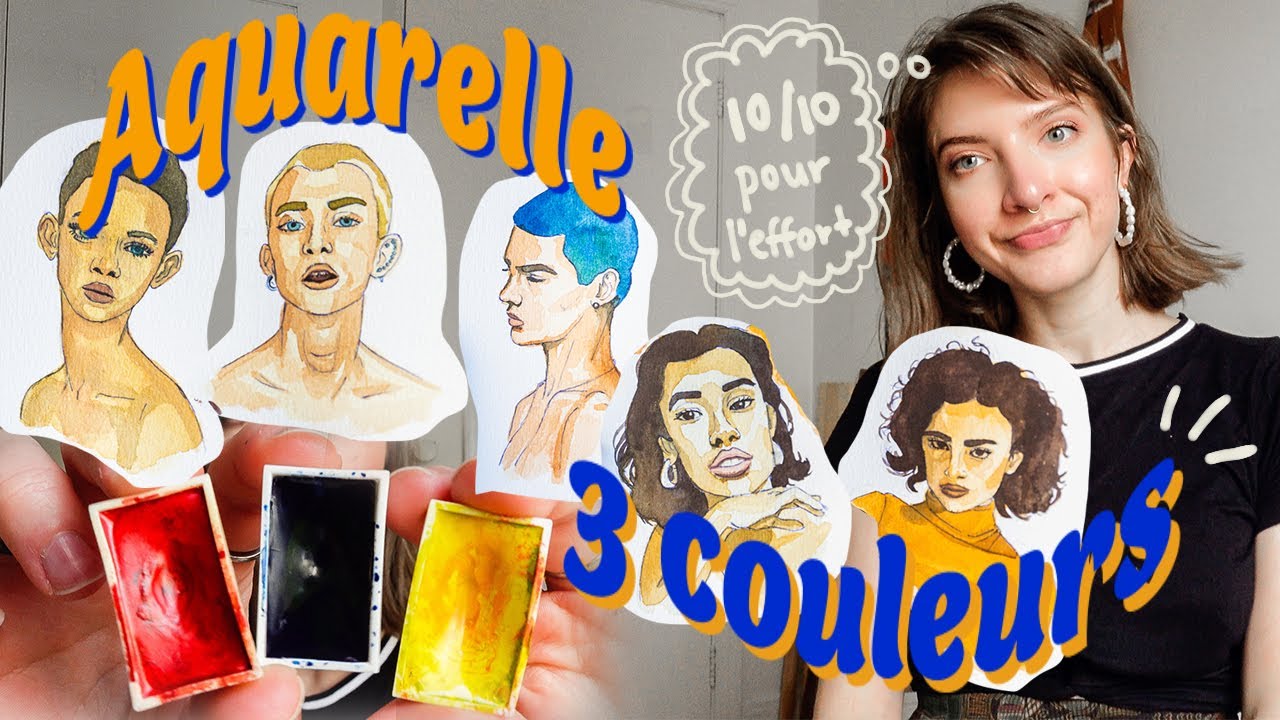 Comment faire des teints de peau à l'aquarelle ☞ Portrait