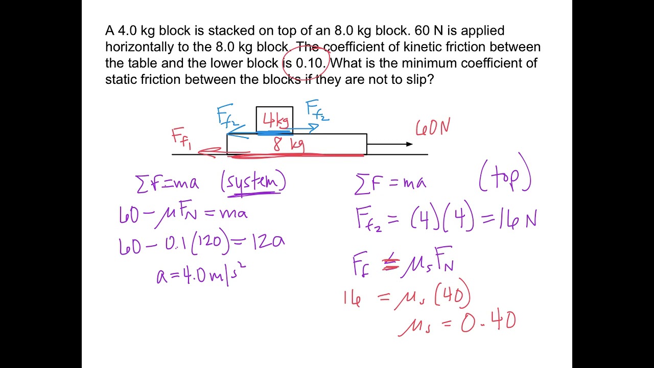 Multiple Examples Involving Stacked Blocks