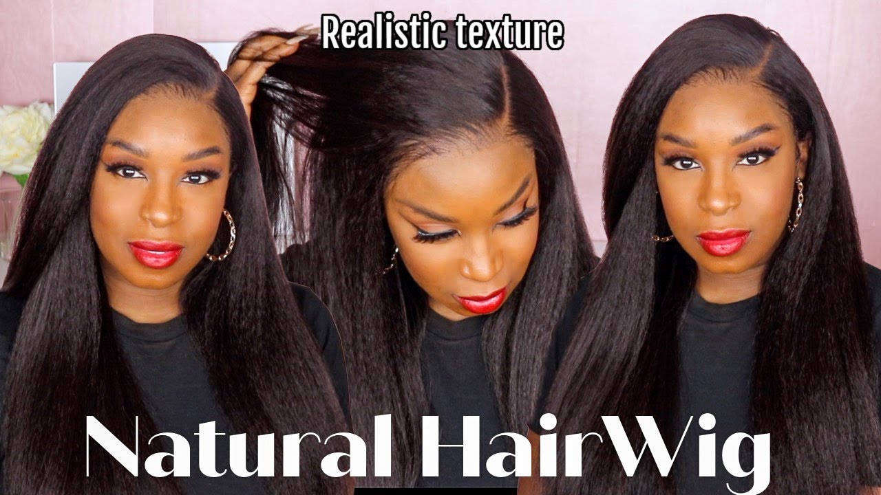 So Realistic Natural Wig!! 13x6 Kinky Straight Wig - No Baby Hairs Needed w/New Natural Hairline