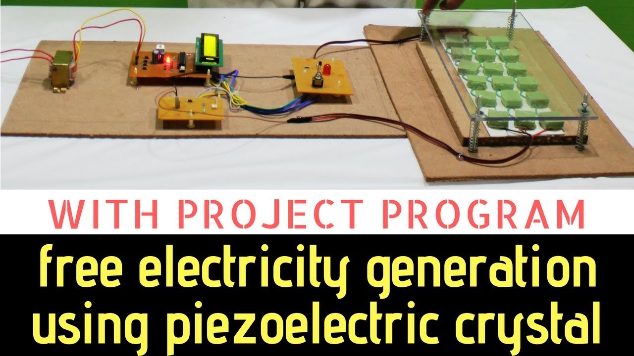 Free electricity generation using piezoelectric crystal by pressure [ with code and working ]