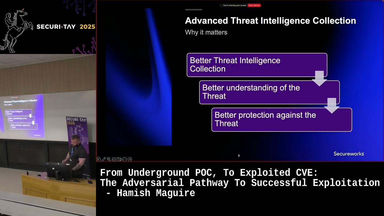 Securi-Tay 2025: From Underground POC to CVE: The Pathway to Successful Exploitation -Hamish Maguire