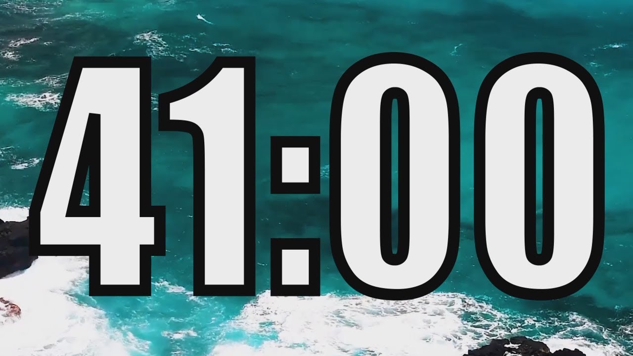 41 minute timer with Calm and Soft Music and sea in the background