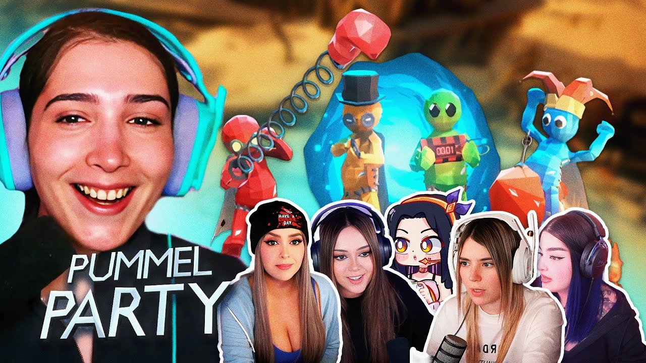 NEZUMI juega PUMMEL PARTY con RIVERS, ARI, MOLLY, CAPRI Y AMA 🤫🤣👄