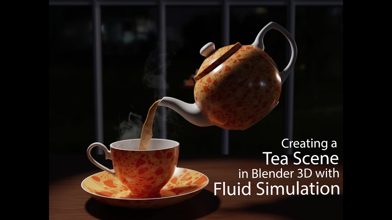 Blender Fluid Simulation - Creating a Tea Scene