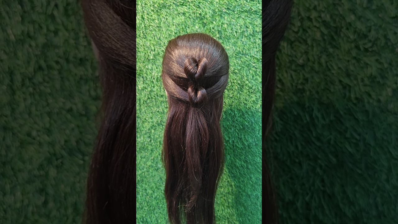 Beautiful heart shape hairstyle #shortvideo #hairstyle #hairstyletutotial #youtubeshorts #shorts