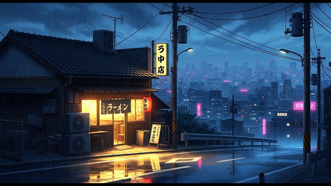 Lofi Music Tokyo Rain 🌧️ | Cozy Night Chill Beats