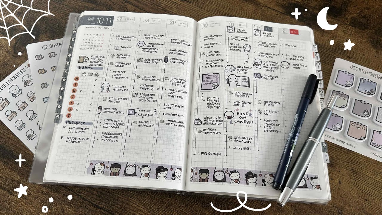 Weekly Plan With Me: Cozy Halloween 🍭 | Hobonichi Cousin
