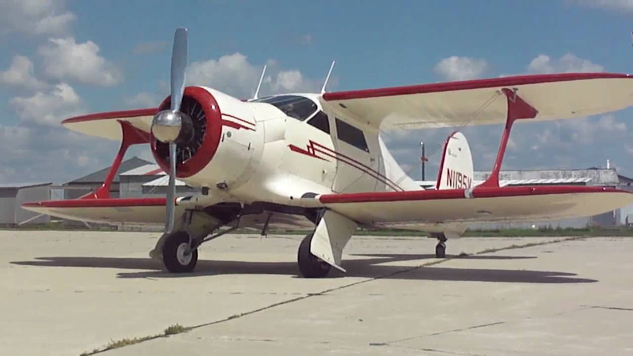 Beech Staggerwing warm start