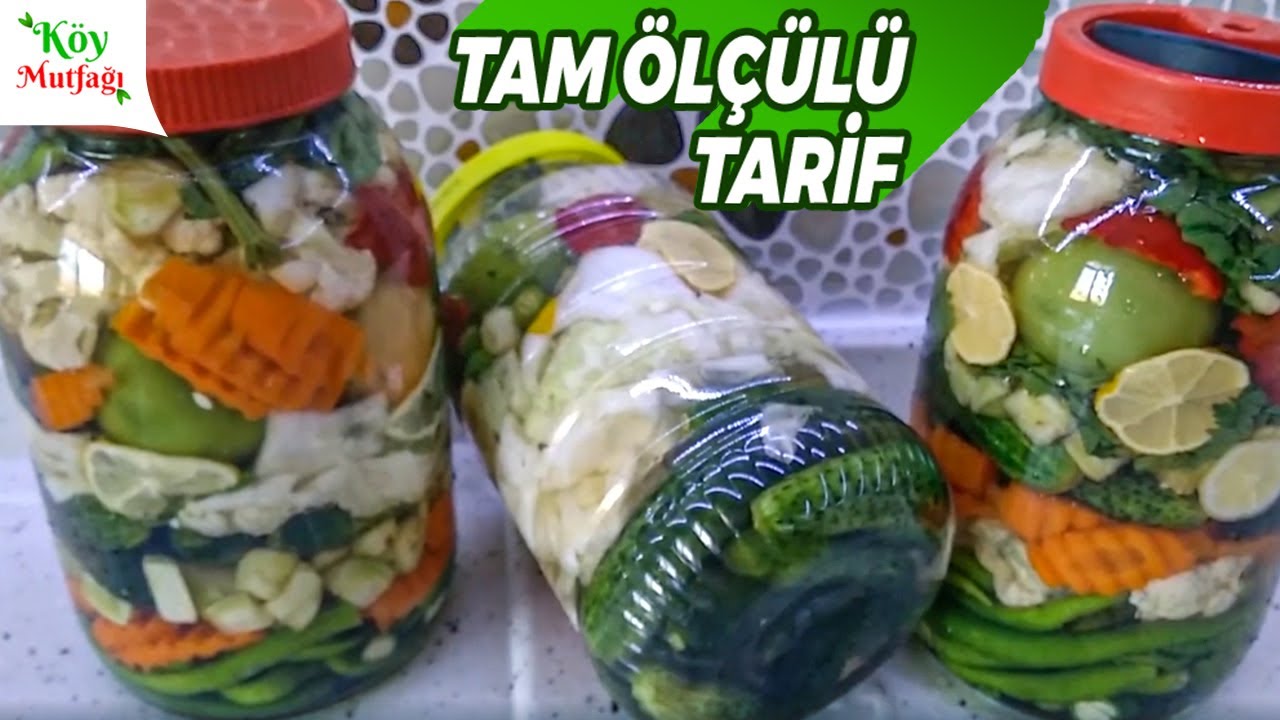 Tam Ölçülü Karışık Turşu Nasıl Yapılır - Kıtır Kıtır - Kışlık Hazırlık | Emine'nin Köy Mutfağı