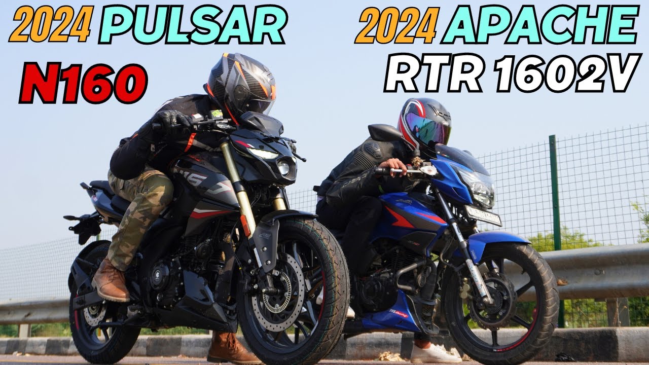 2024 Pulsar N160 vs TVS Apache RTR160 2V Drag Race 🔥🔥 | The UP46 Rider |
