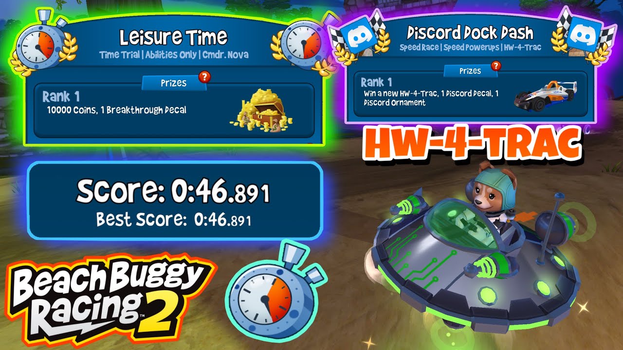 Leisure Time ⏰| 10k Coins 🪙 Prize✨| Invader X🛸+ Nova 🚀| Beach Buggy Racing 2 🏖🏁| BB Racing 2