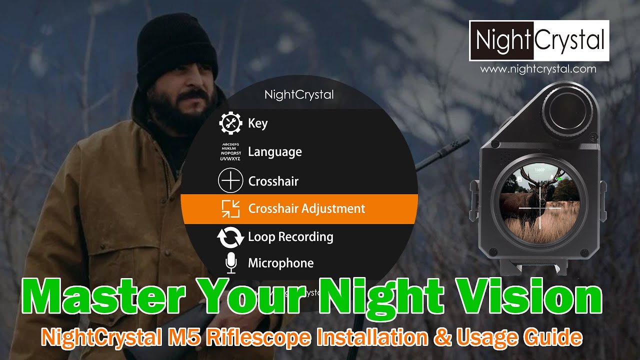NightCrystal Megaorei M5 Night Vision Riflescope | Installation | Menu Operation | Usage Guide