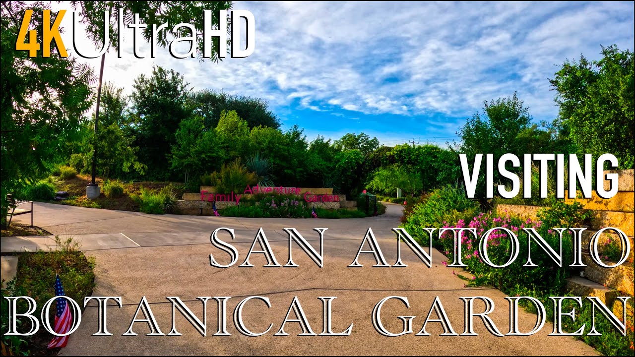 San Antonio Botanical Garden | Exploring Texas | Travel Vlog | 4K Ultra HD | Relaxing Walk | Nature