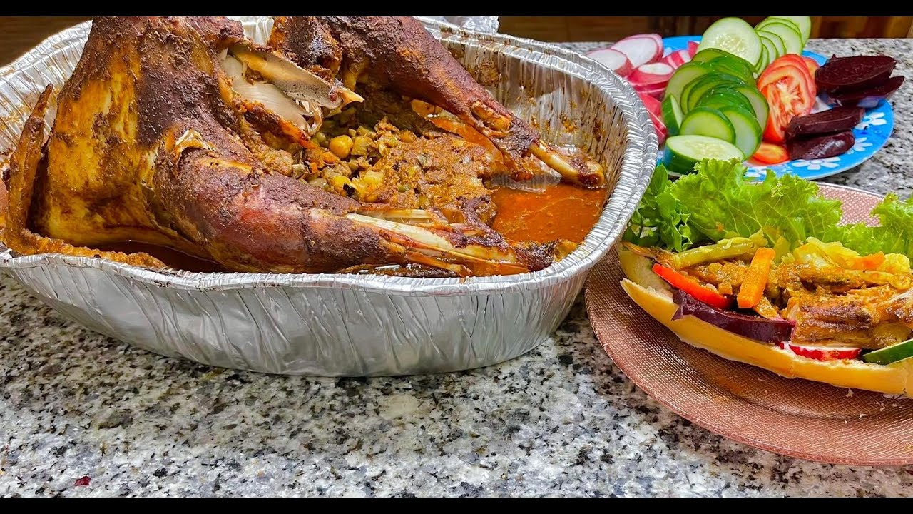 PAVO jugoso y HORNEADO con relleno ¡en salsa salvadoreña! RIQUISIMO🤤