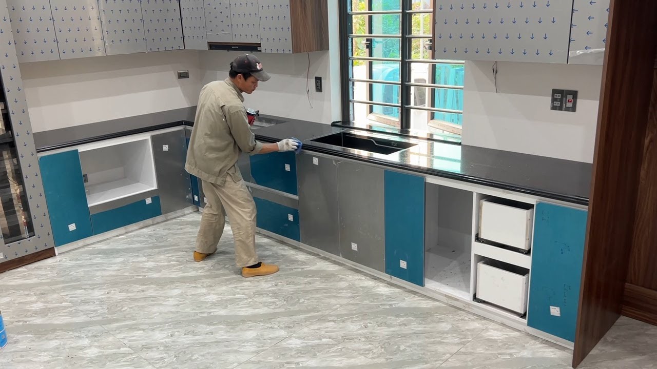 From Plastic Frame To Perfect Stone Top: The process Install Granite Countertop By skilled Craftsman