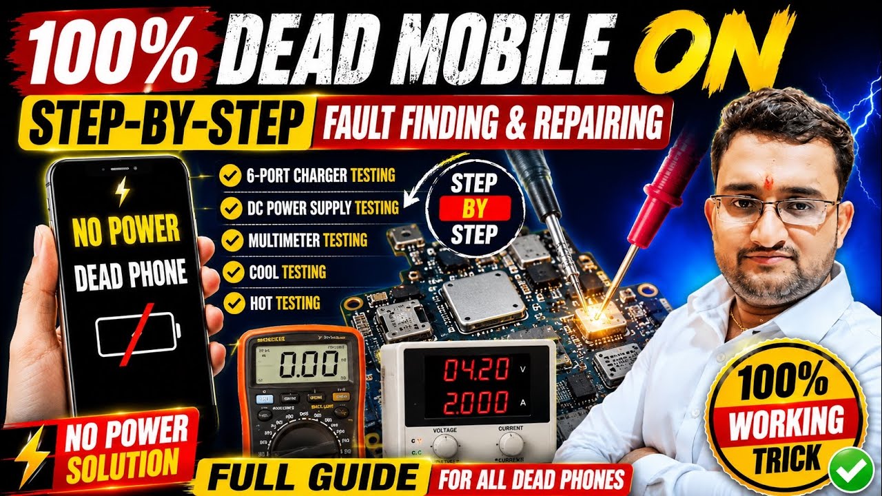 Dead Mobile Repair Ka Asli Raaz! 🔥 Step-by-Step Testing ⚡100% Working Trick for No Power Phones!