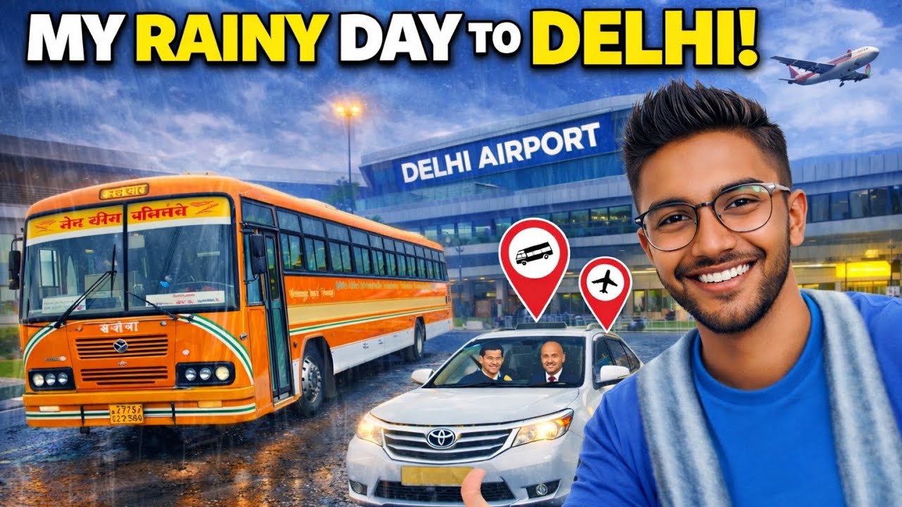 BUS SIMULATOR INDONESIA 😍⛈️ Delhi Airport Jaana Pada Baarish Me !! |BUSSID Vlog