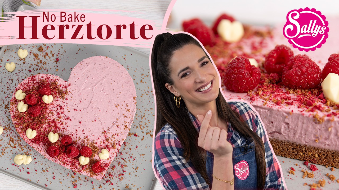 Einfache Himbeer Mousse Torte ohne Backen / Valentinstag / no Bake cake
