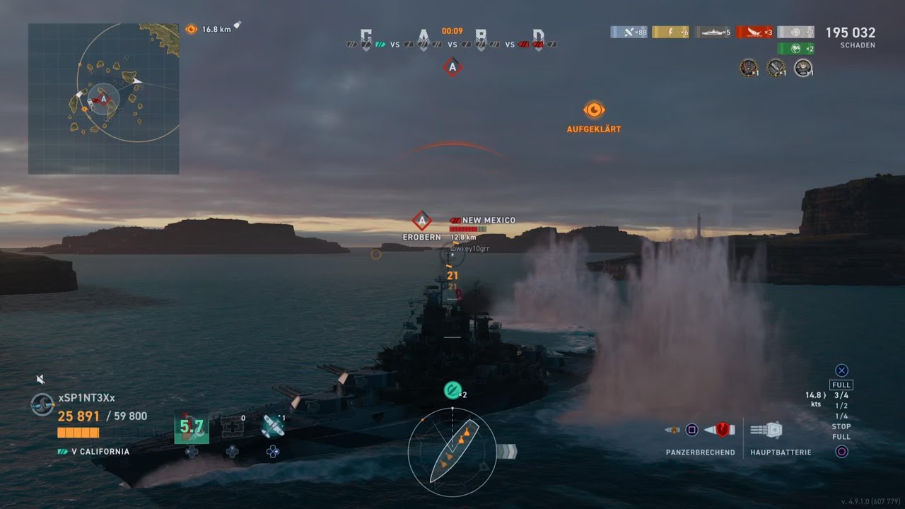 World of Warships Legends - California - Arena - No Commentary