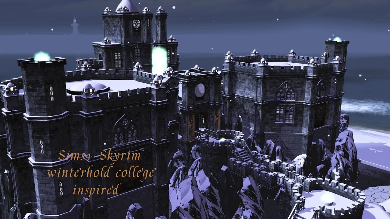 Sims 4 Skyrim Winterhold College Inspired | NO CC