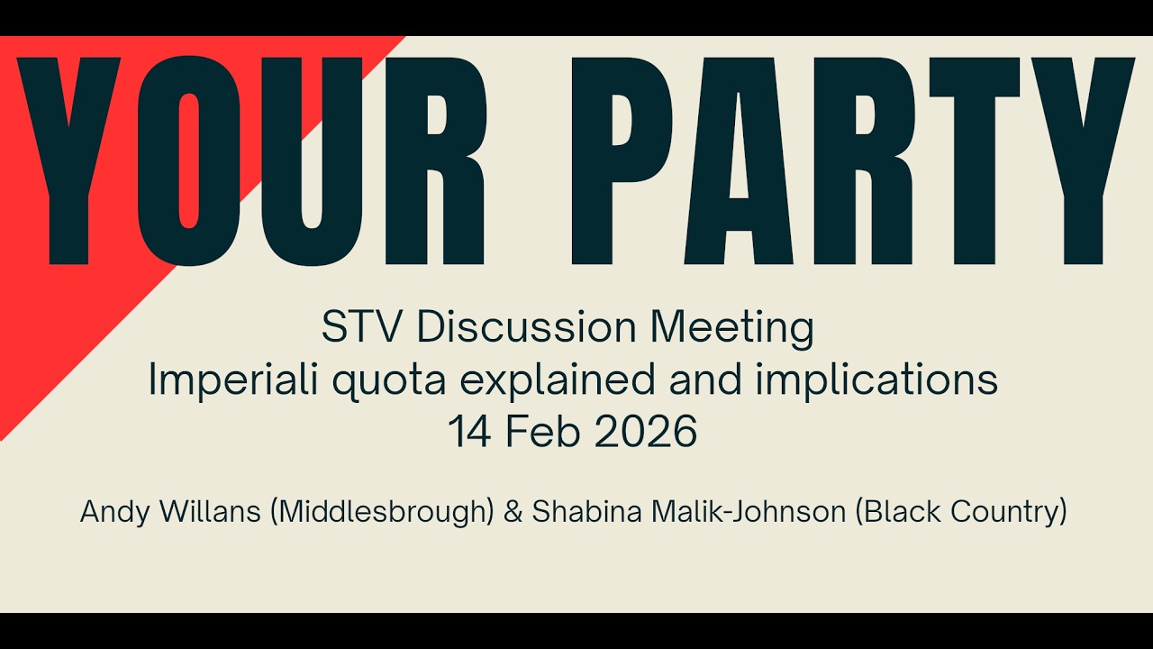 Your Party - STV using with Imperiali discussion meeting