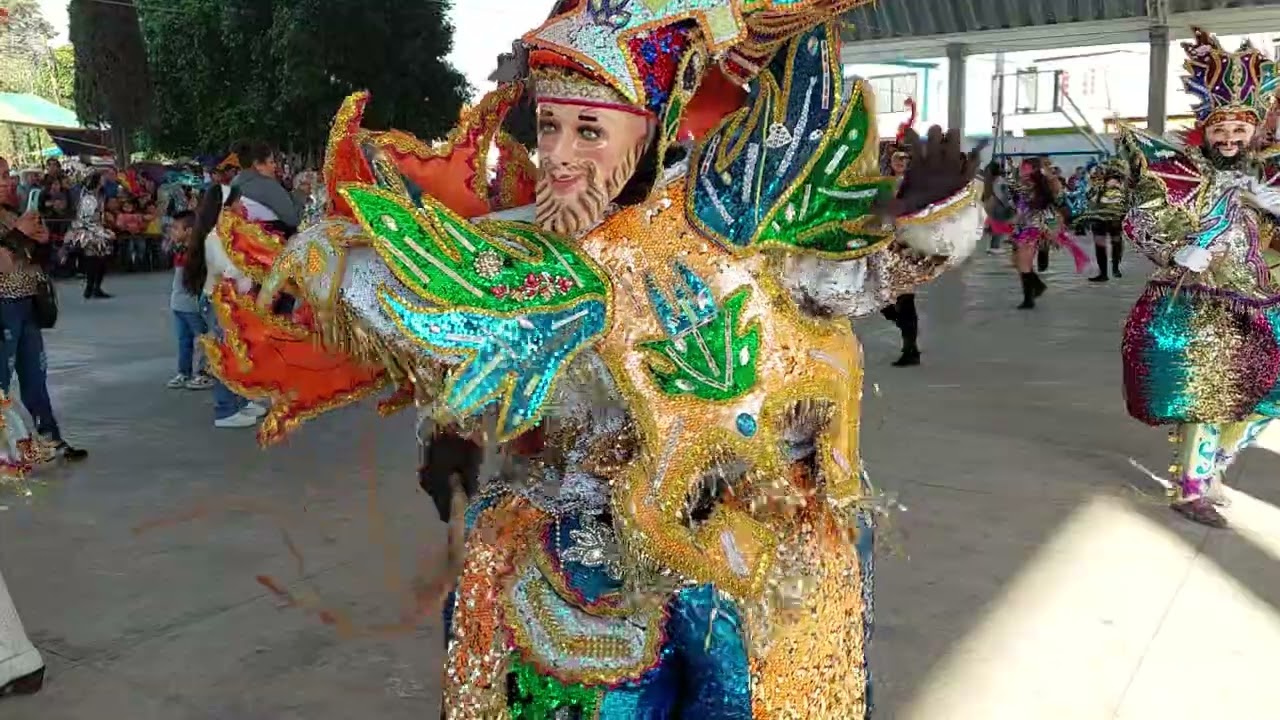 Carnaval La Magdalena Tetela 2025. Cuadrilla Del Centro.