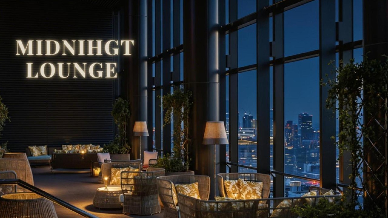 Late Night Lounge Jazz 🌙 Luxury City View for Study & Calm