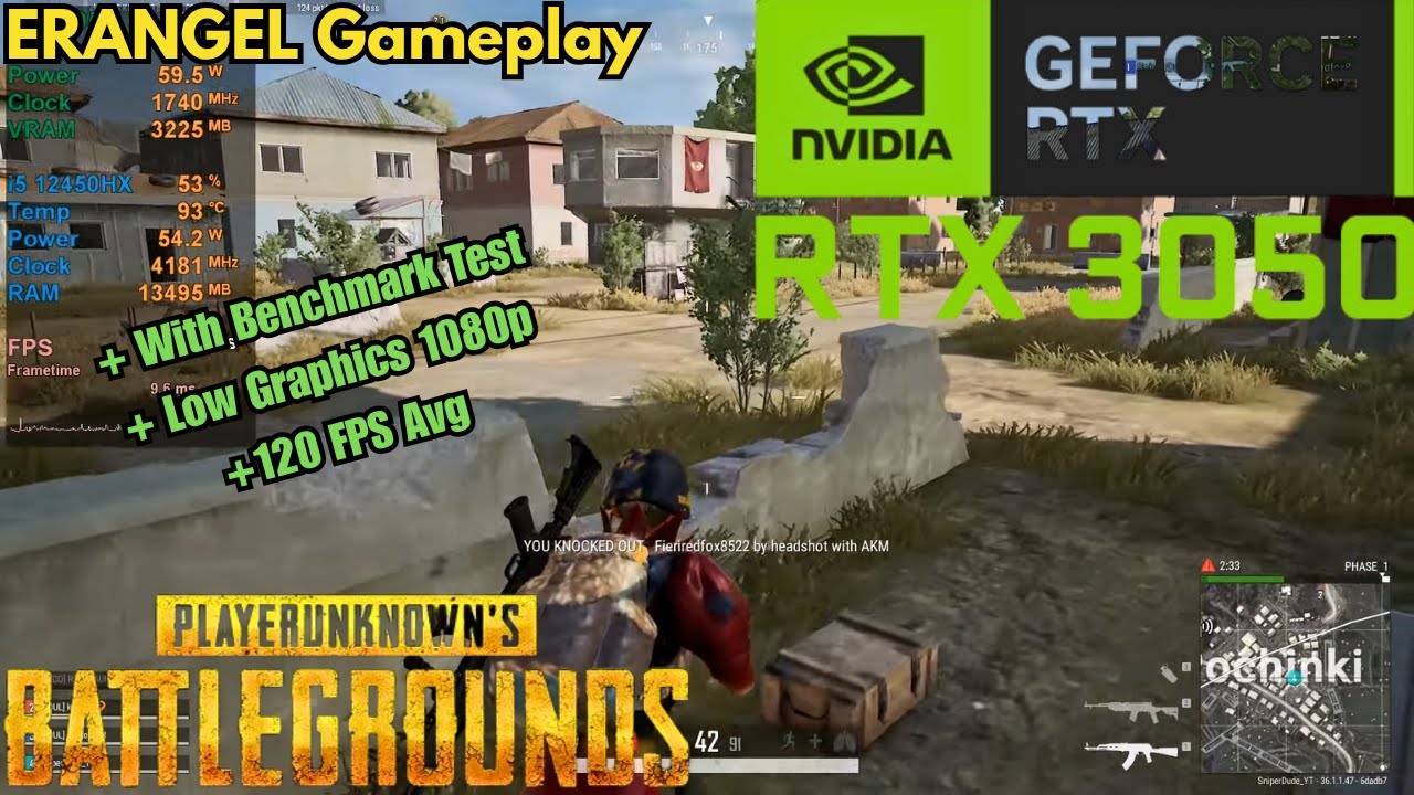 PUBG: RTX 3050 6GB - LOW GRAPHICS ERANGEL GAMEPLAY IN 2025 | Lenovo LOQ Laptop