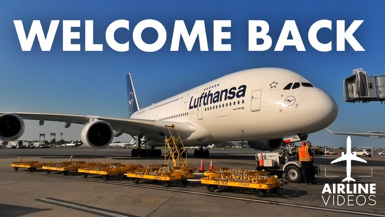 LUFTHANSA A380 AIRSIDE at Boston Logan Airport (BOS)